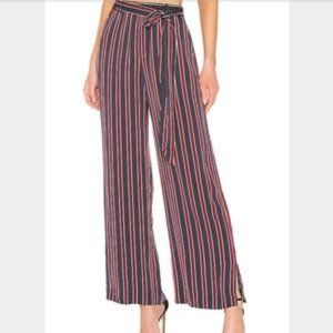 Frame Side Slit Easy Pant Striped Wide Leg